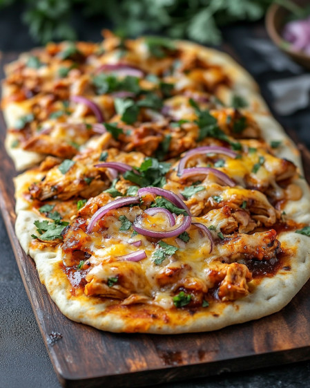BBQ-Hähnchen-Fladenbrot