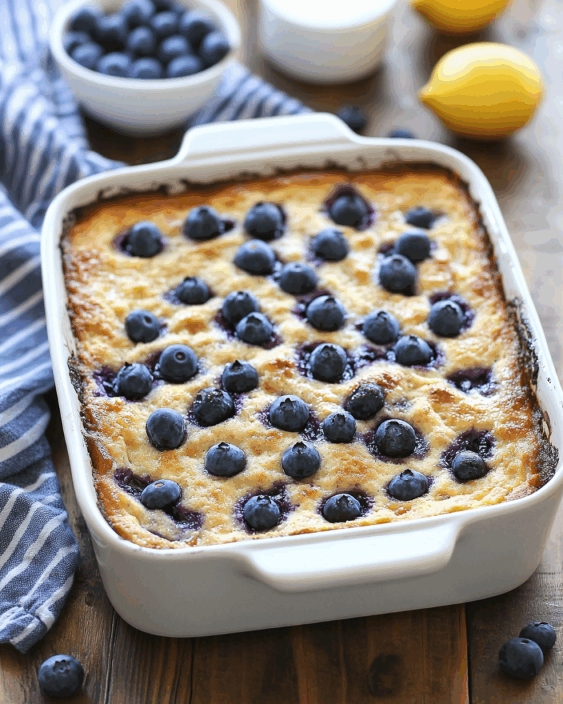 Heidelbeer-Buttermilch-Pfannkuchen-Auflauf