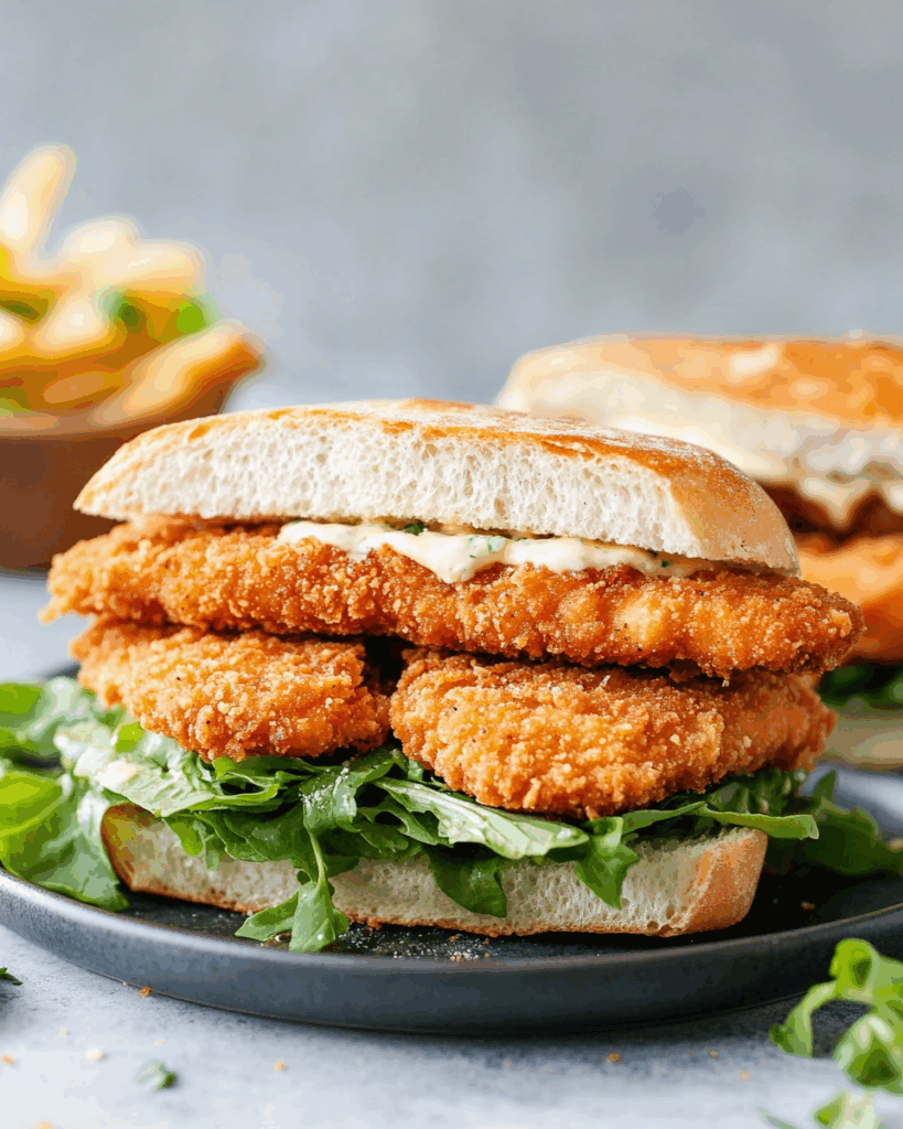 Knuspriges Huhn Caesar-Sandwich