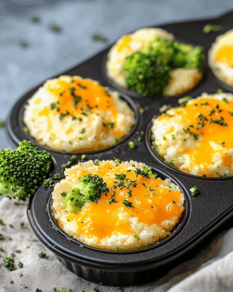 Einfache Brokkoli-Käse-Cups