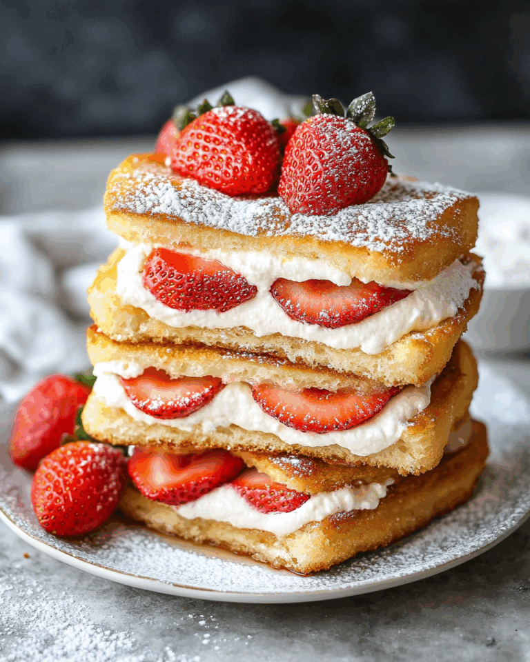 Gebratene Erdbeer-Käsekuchen-Sandwiches