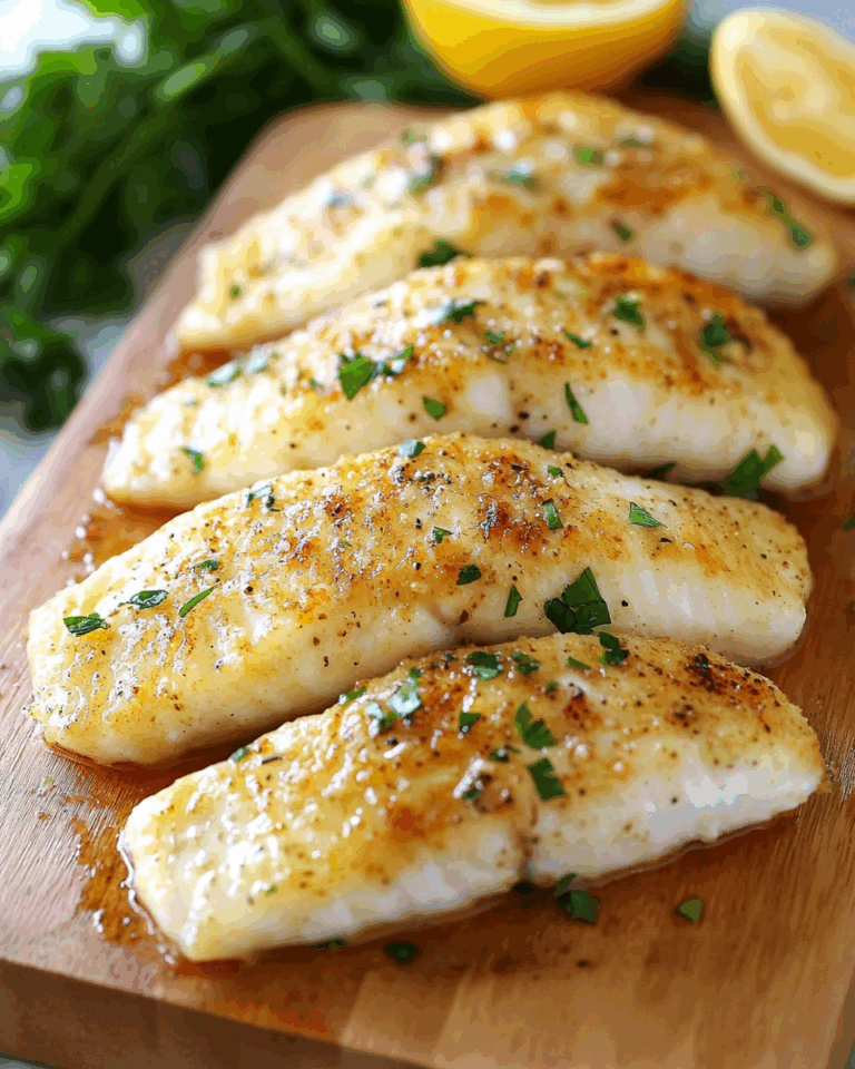 Im Ofen gebackener Tilapia mit Knoblauchbutter