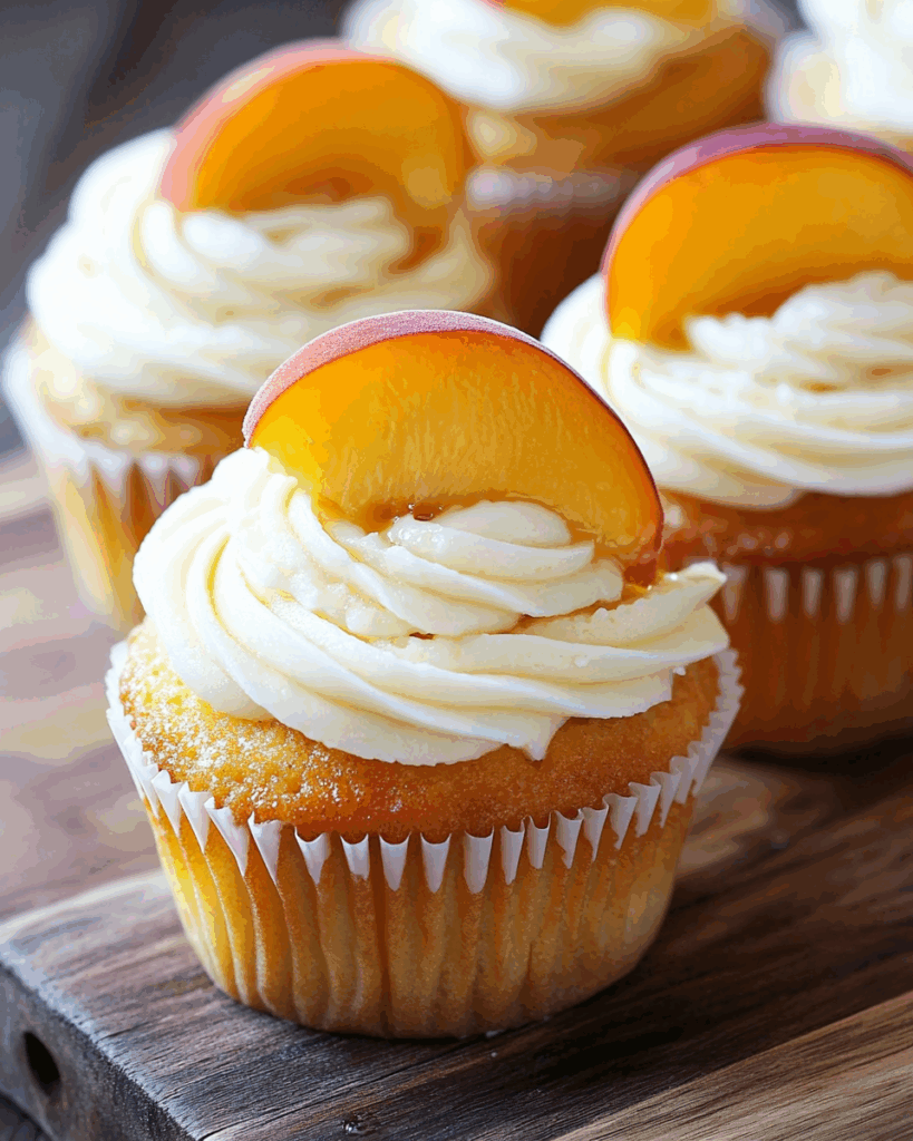 Honig-Pfirsich-Frischkäse-Cupcakes