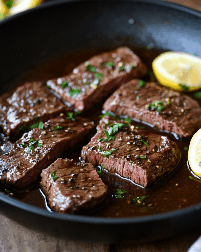 Die Kunst des Gebratenen Steaks mit Buttersauce