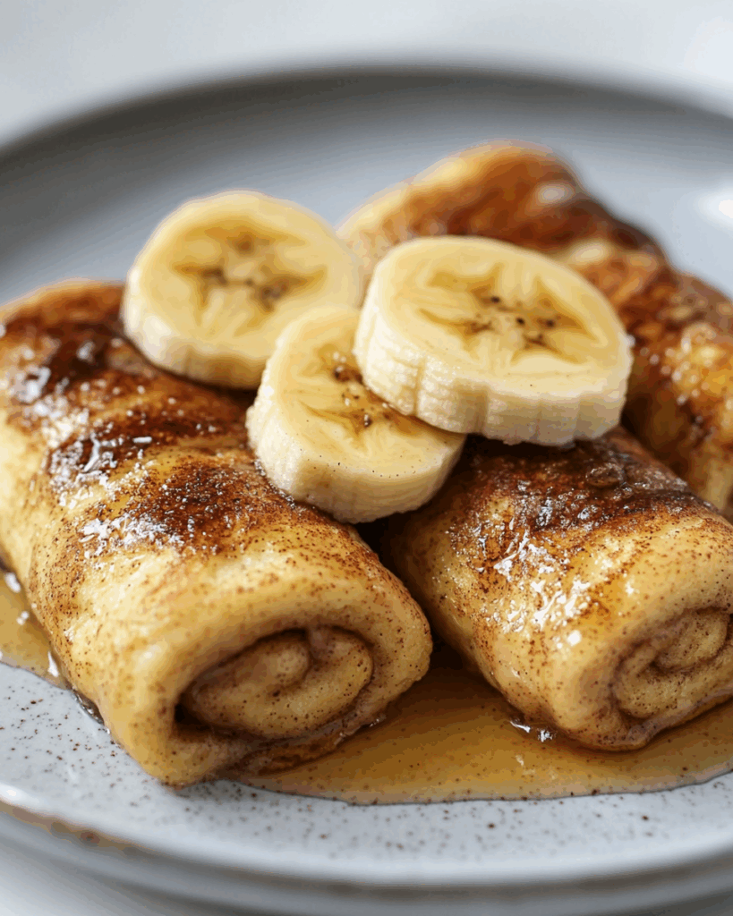 Bananen-Pfannkuchen-Häppchen