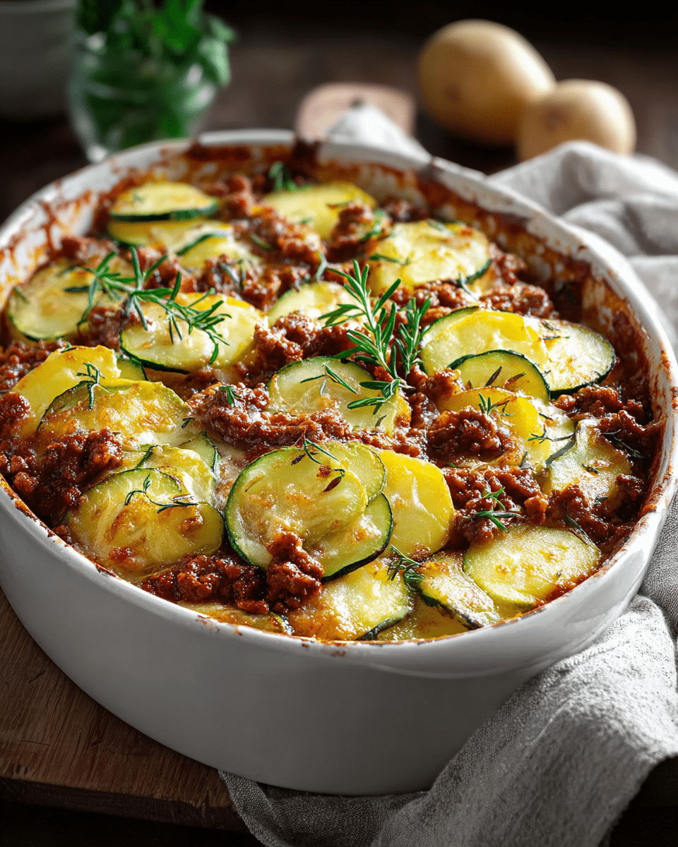 Kartoffel-Hack-Zucchini-Auflauf – Ein herzhaftes und einfaches Zucchini ...