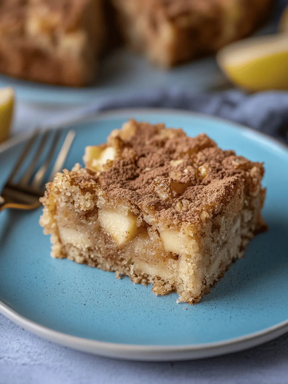 Apfel Zimt Blondies – juicy apple cake with cinnamon topping