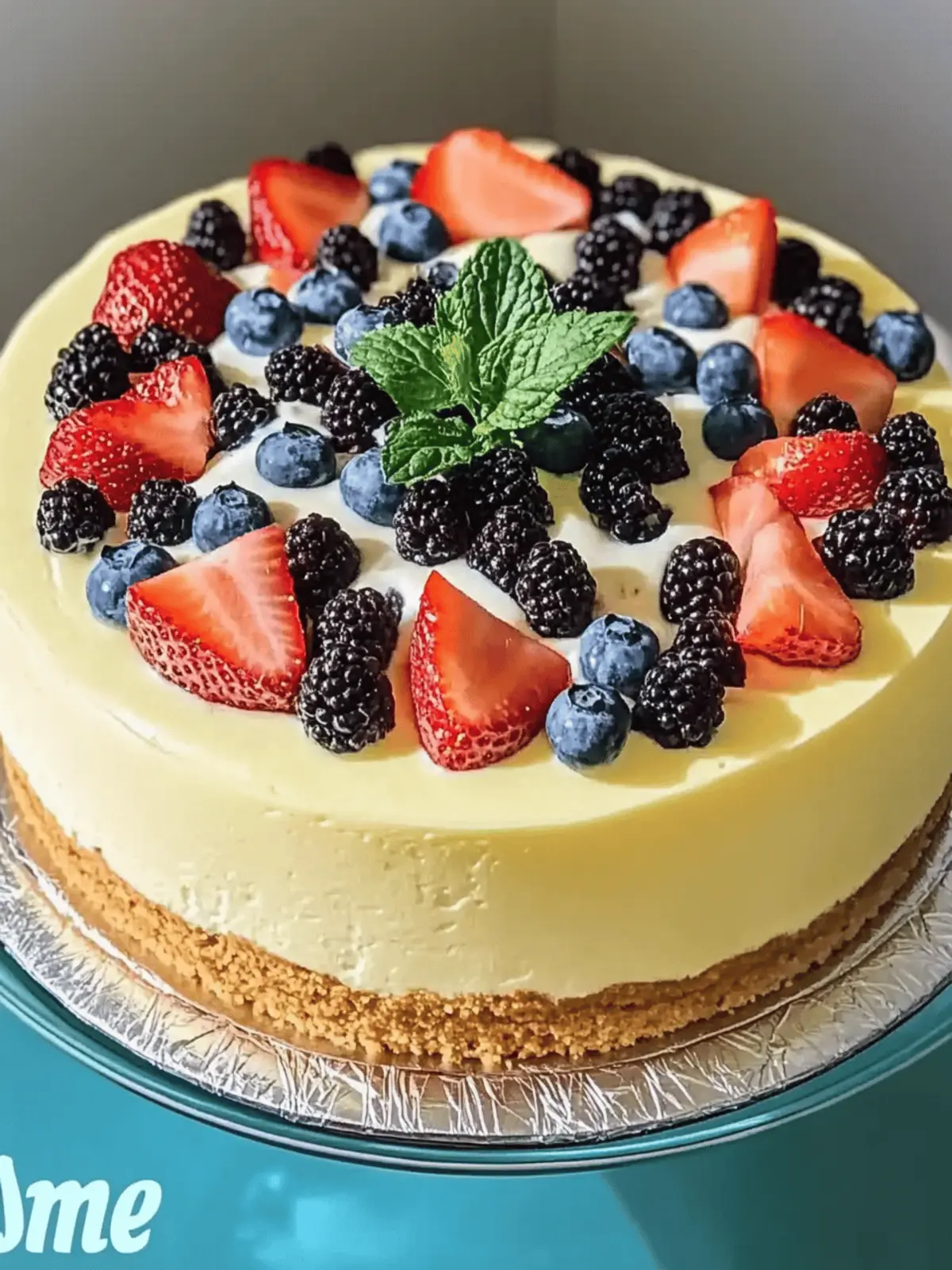 Käsekuchen dekorieren
