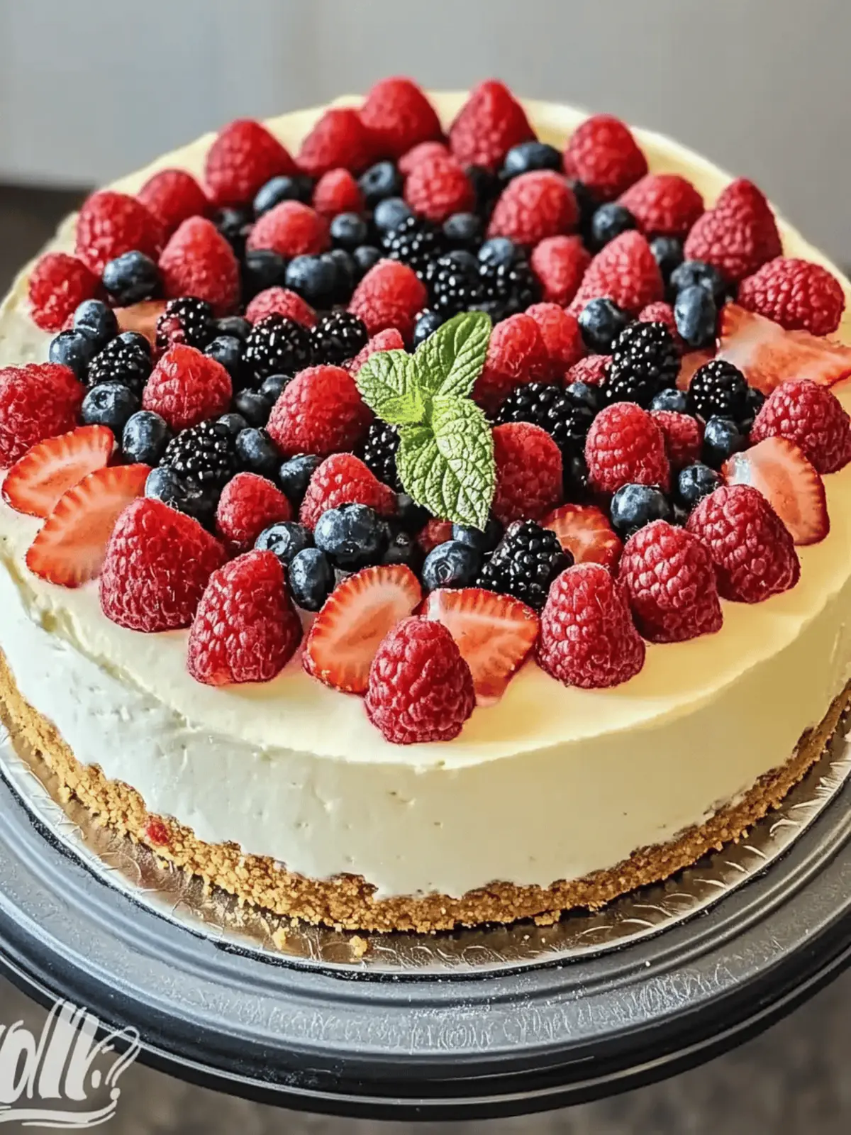 Käsekuchen dekorieren