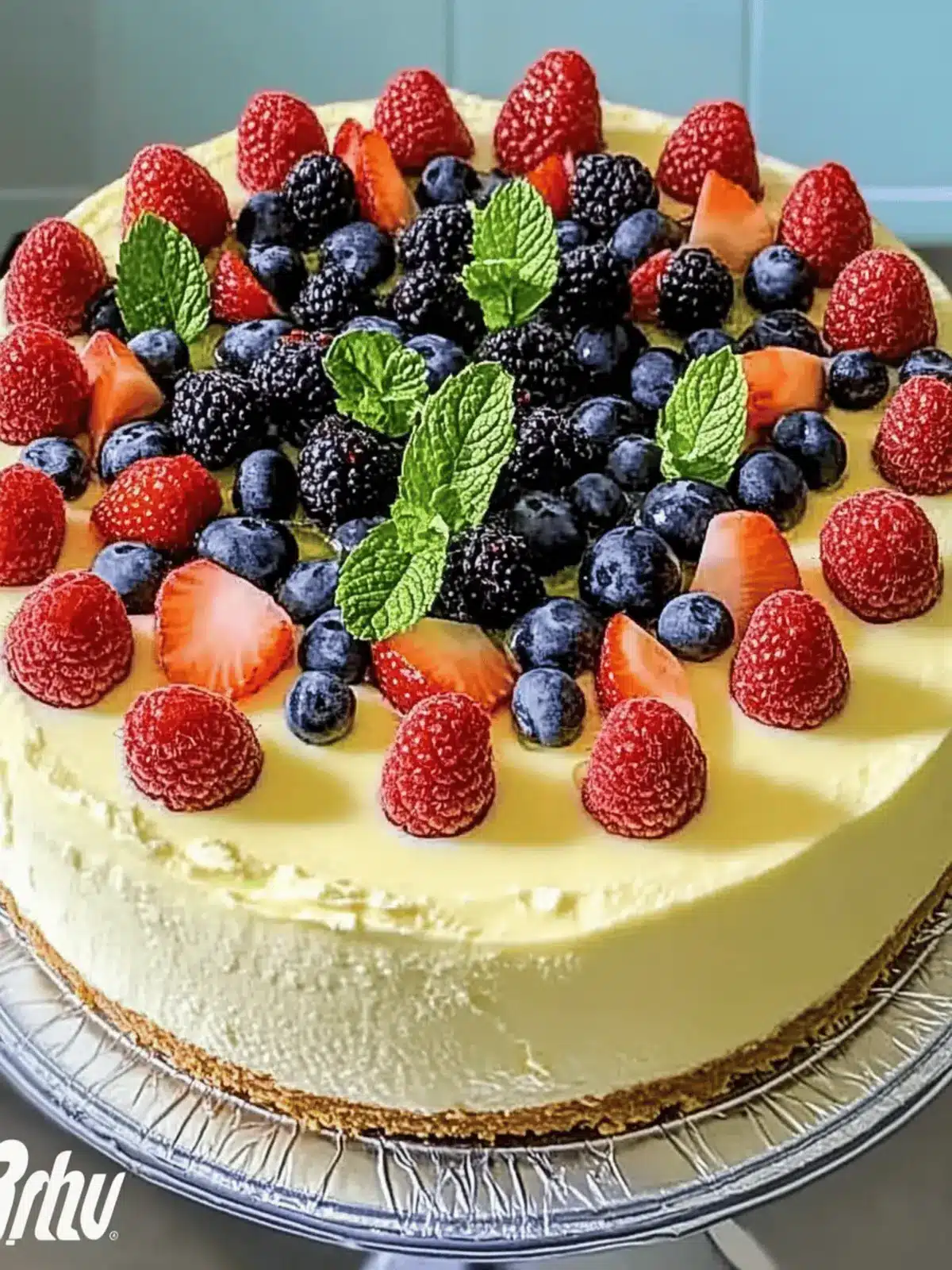 Käsekuchen dekorieren