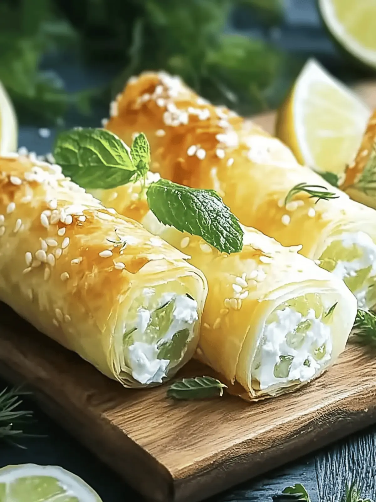 Ofen gebratene Feta-Röllchen Knusprig und Lecker Genießen