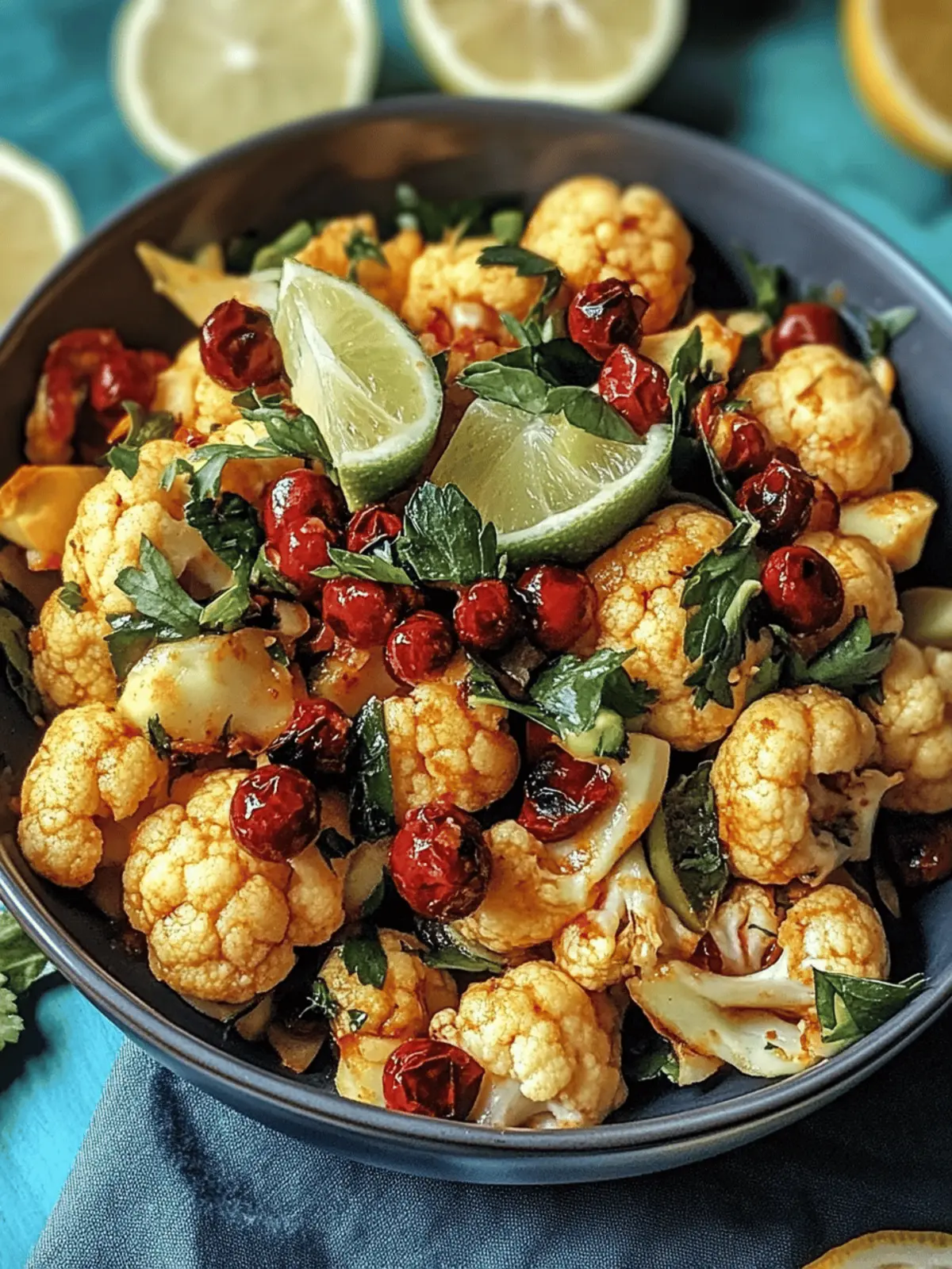 Spice cauliflower with chickpeas