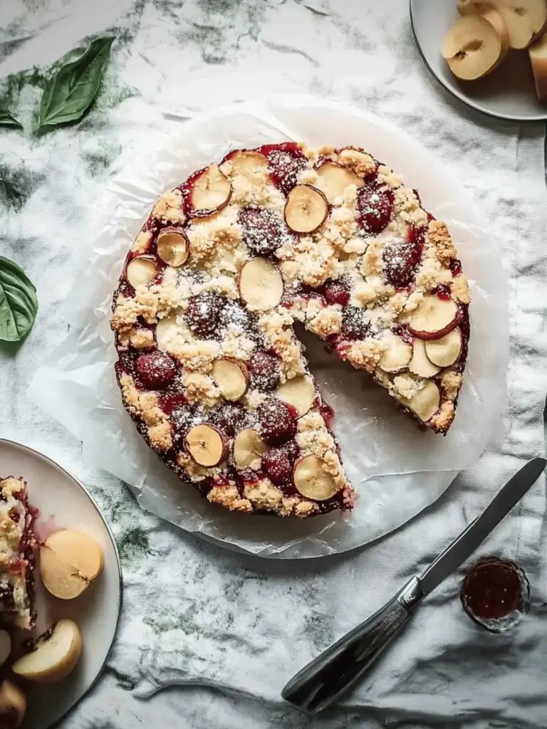 Zwetschgenkuchen mit Rührteig und Streuseln