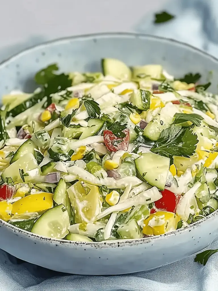 Übernacht-Salat mit cremigem Dressing