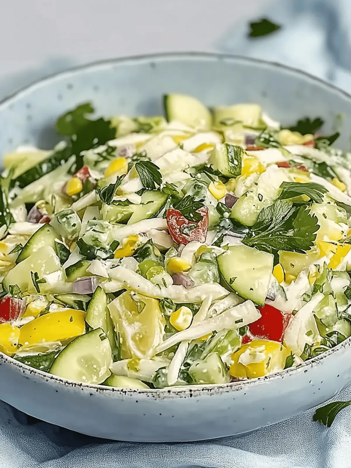 Übernacht-Salat mit cremigem Dressing