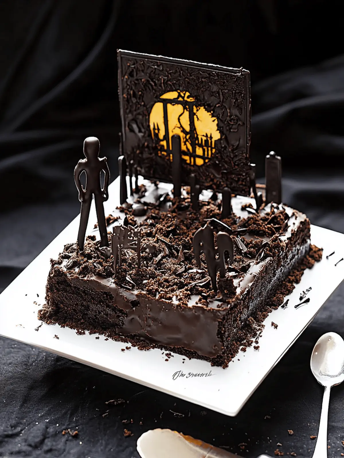 Schokoladenbrownie-Friedhof