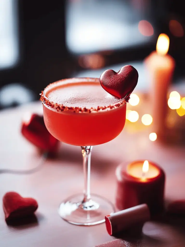 Ruby Red Valentinstags-Cocktail
