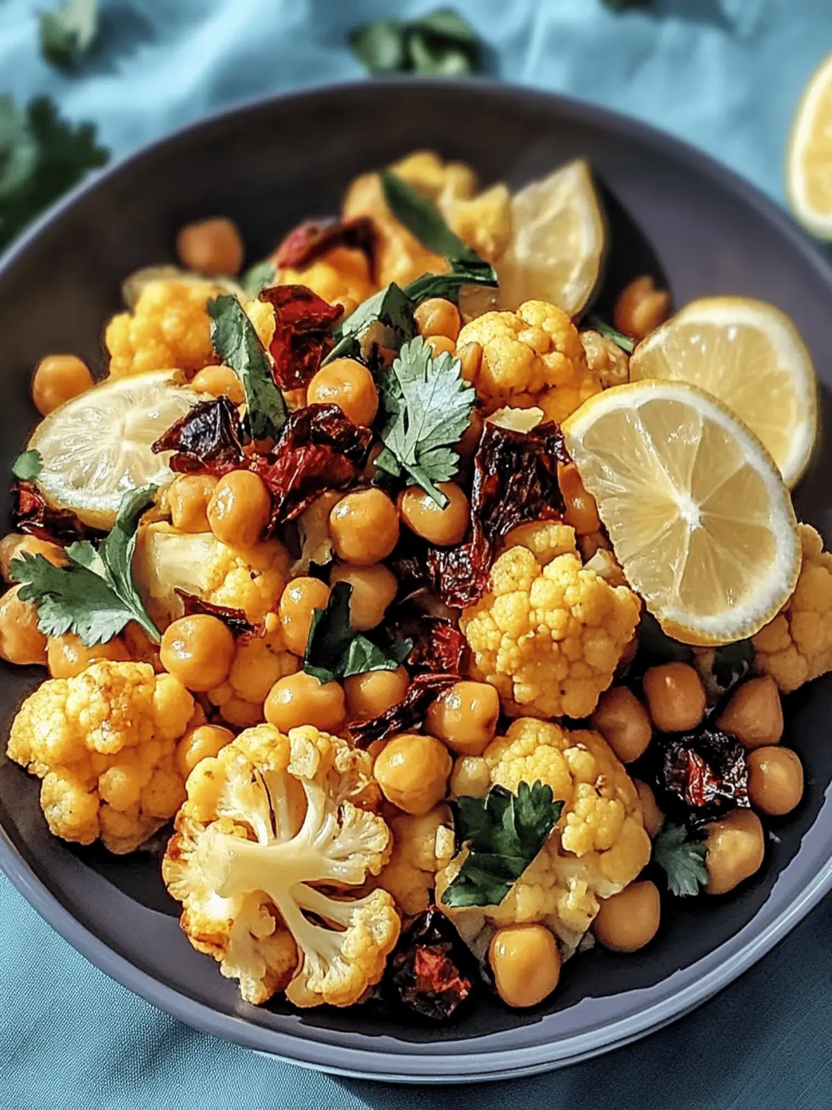 Spice cauliflower with chickpeas