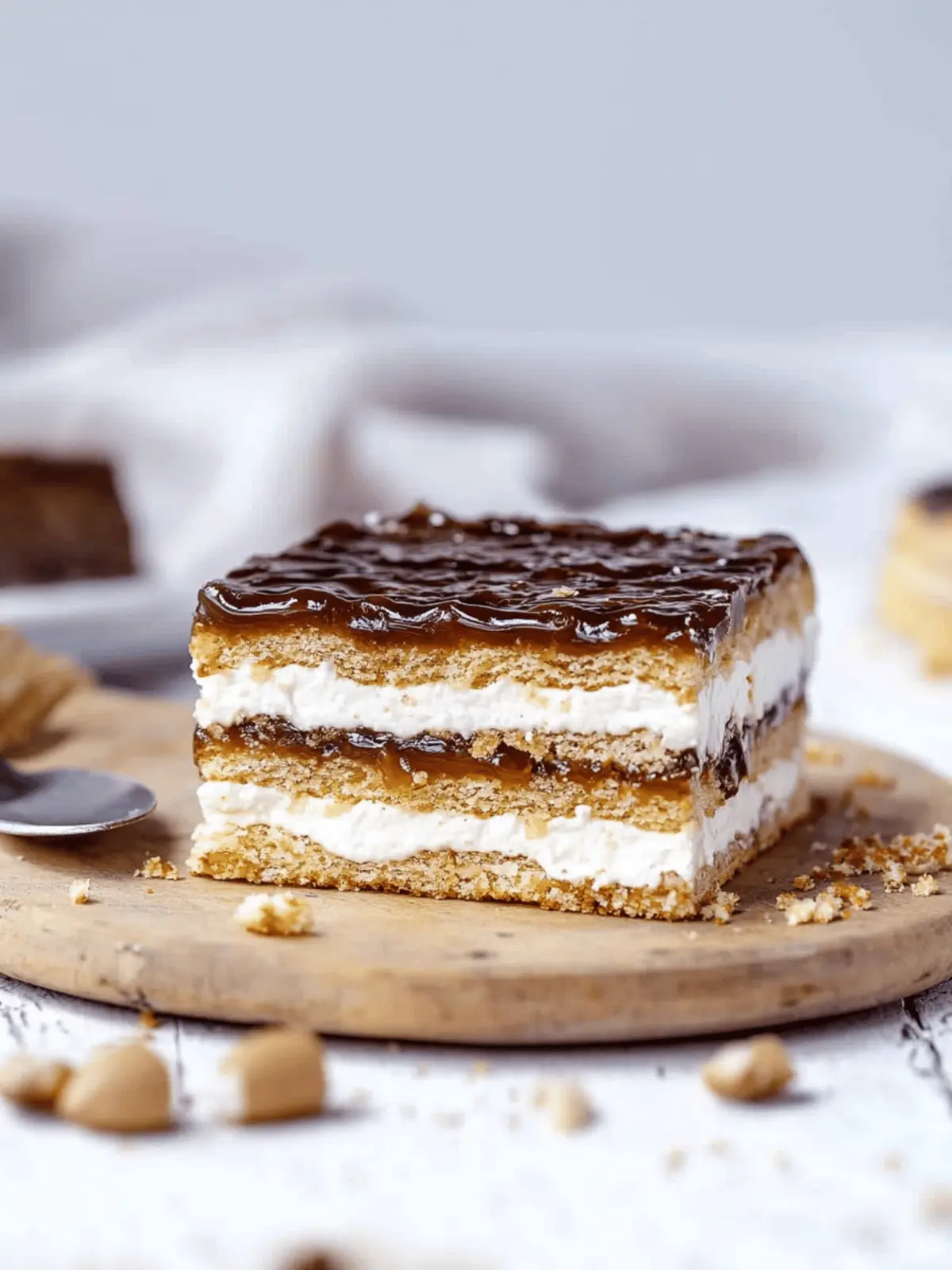 Butterkeks-Kuchen ohne Backen mit Milchmädchen-Karamell