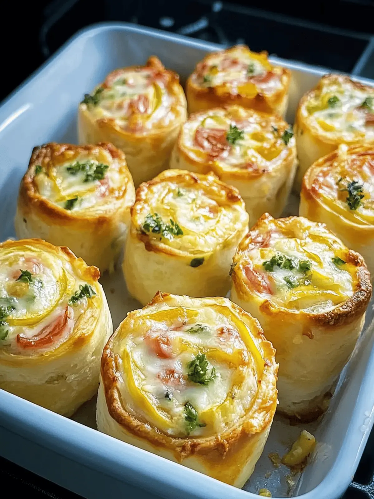 Breakfast rolls with scrambled eggs, cheese, and bacon