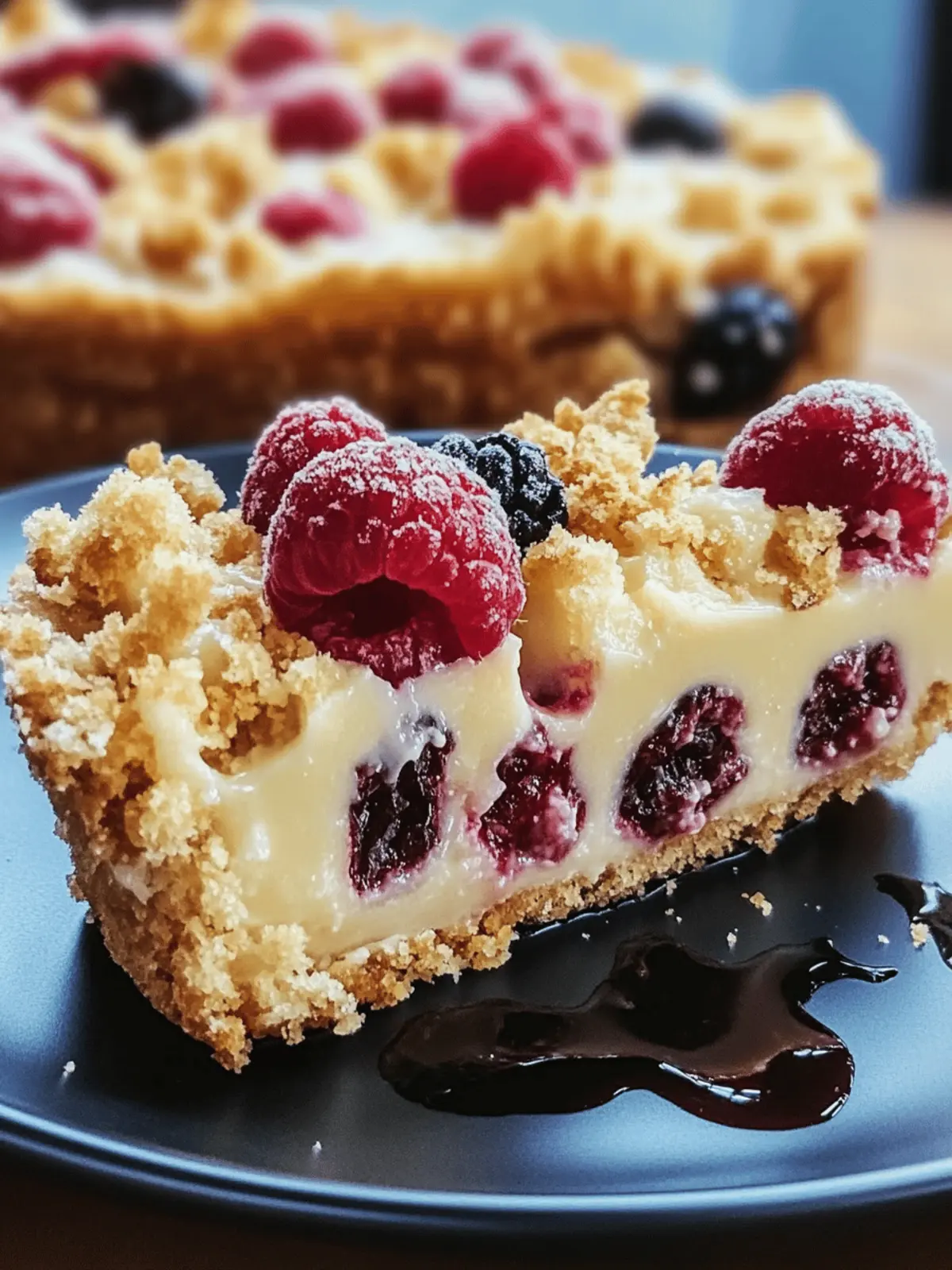 Pflaumenkuchen mit Pudding und Streusel