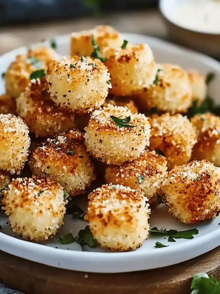 Knusprige Airfryer Knoblauch Parmesan Hähnchenbites