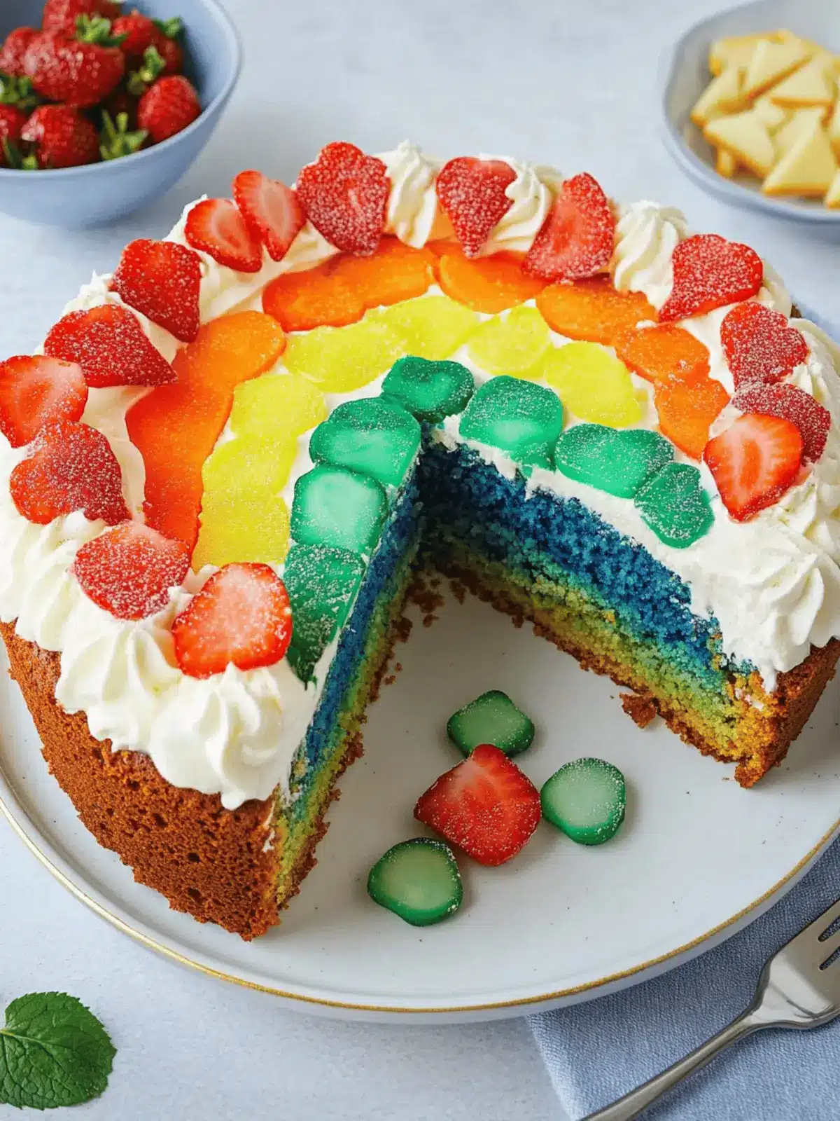 Regenbogenkuchen