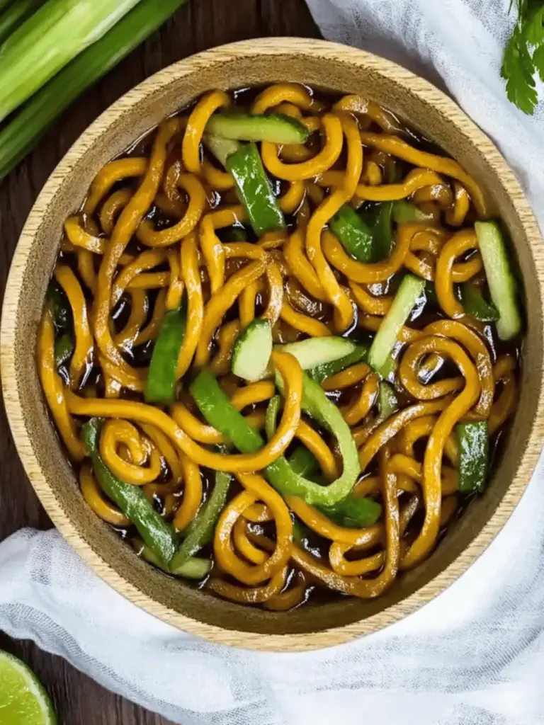 Fried Udon Nudeln nach japanischer Art
