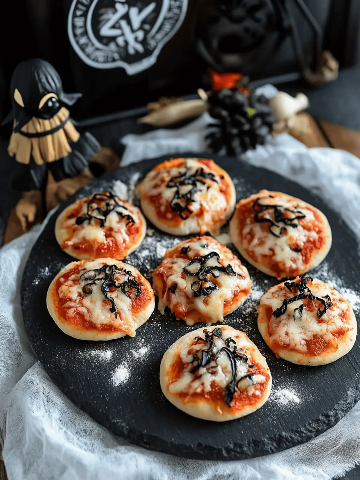 Mini-Spinnen-Pizza