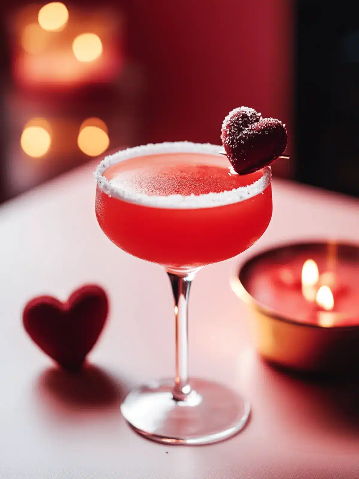 Ruby Red Valentinstags-Cocktail