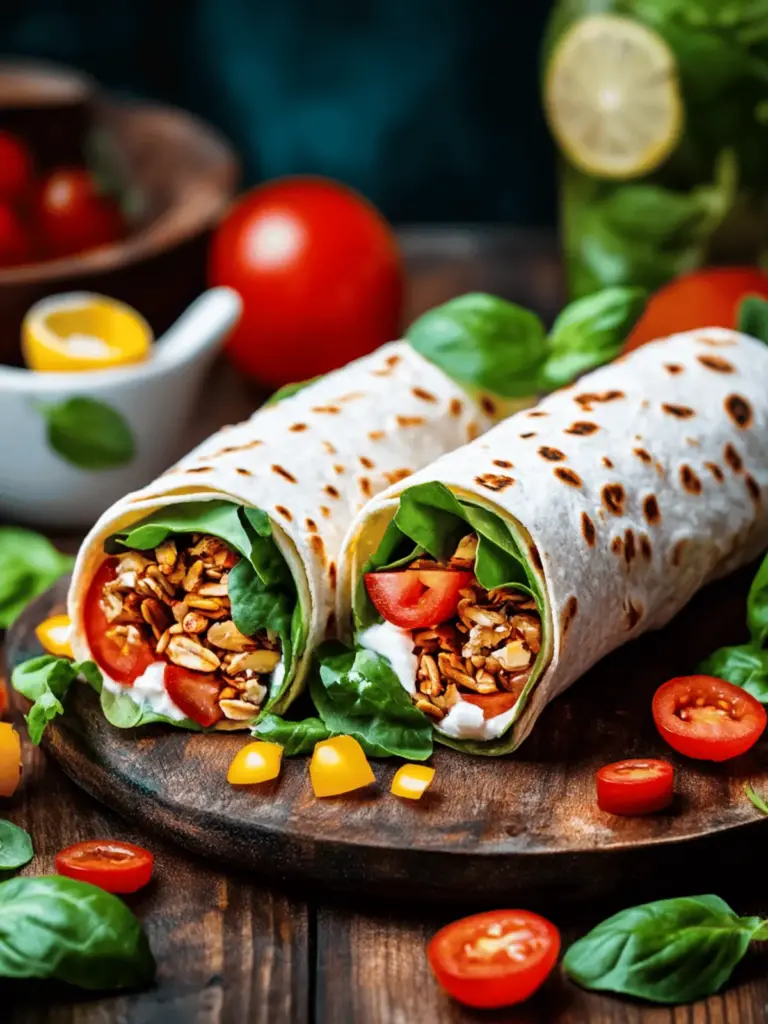 Selbstgemachte Proteinwraps schnell und einfach