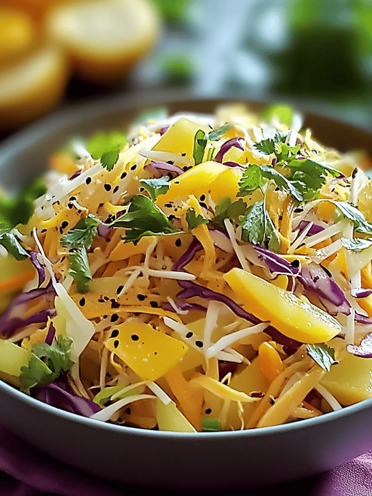 Asiatischer Spitzkohl-Mango-Salat