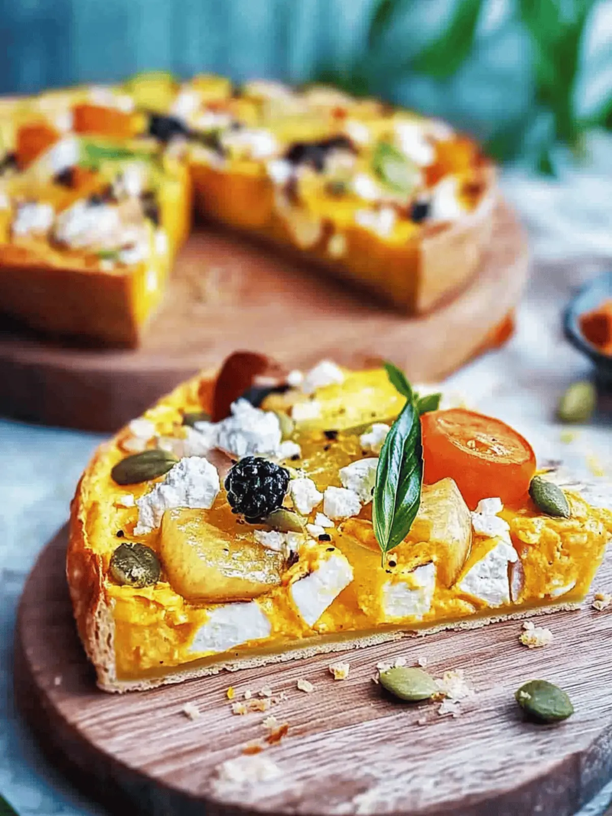Kürbis-Quiche mit Feta