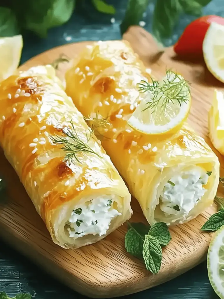 Ofen gebratene Feta-Röllchen Knusprig und Lecker Genießen