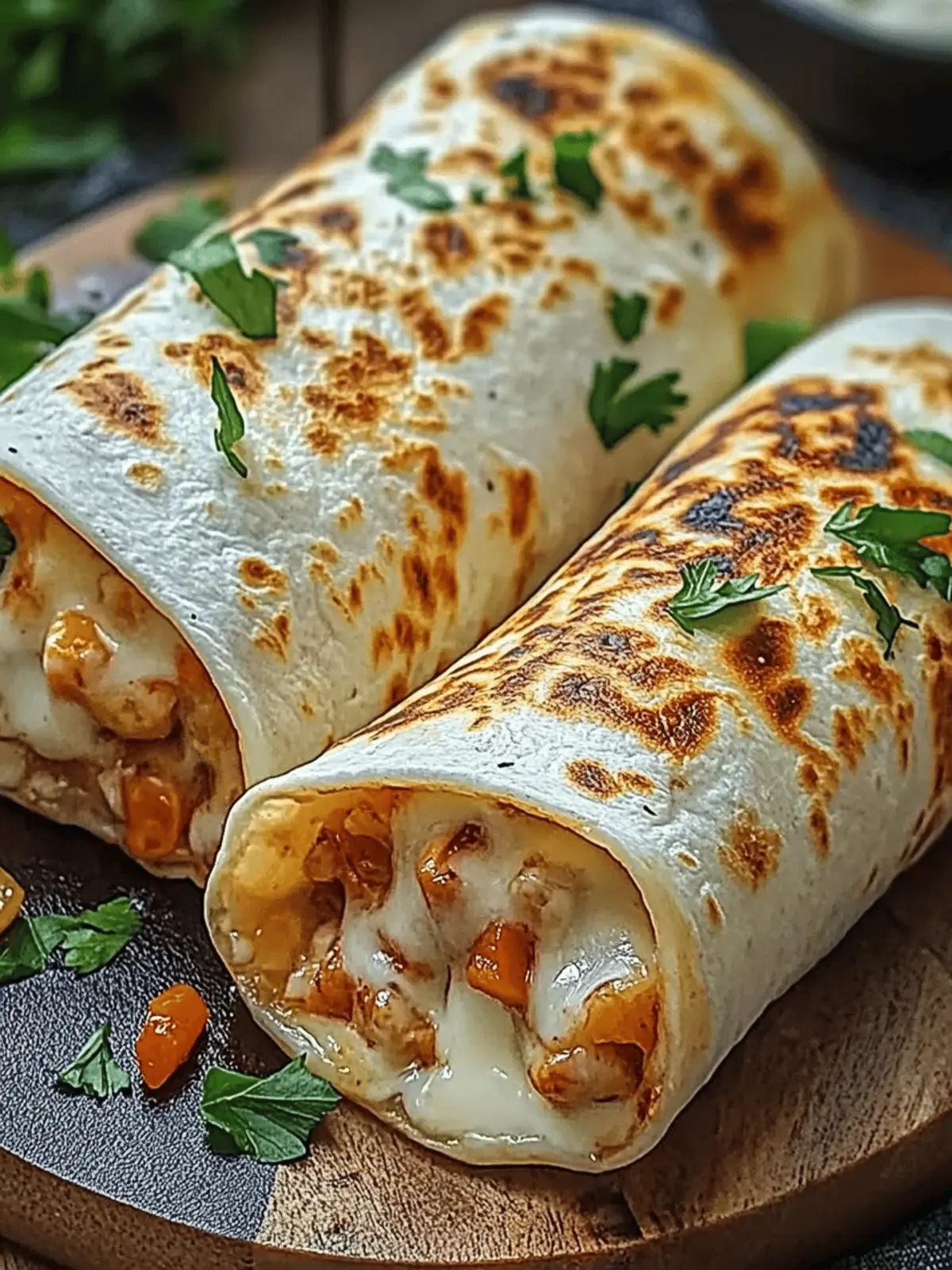 Käse-Geschmack Hühnchen Wraps