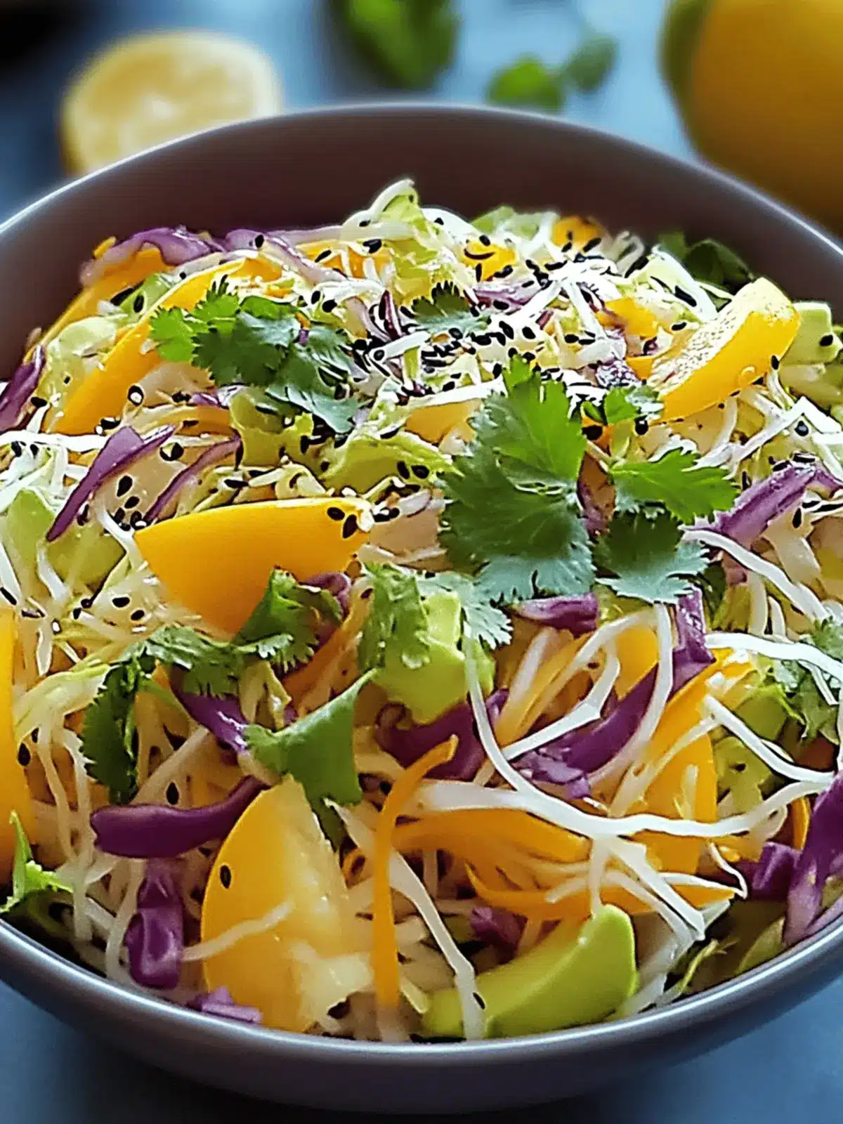 Asiatischer Spitzkohl-Mango-Salat