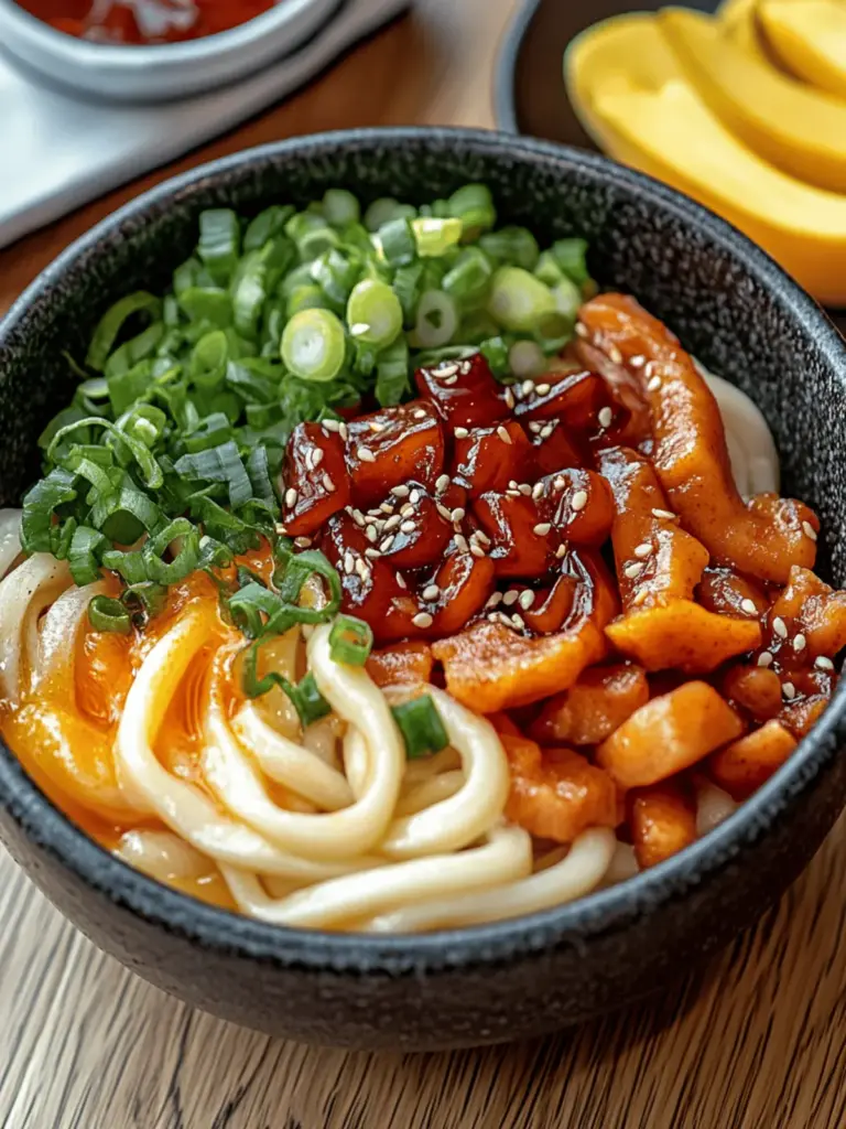 Vegane scharfe Udonpfanne