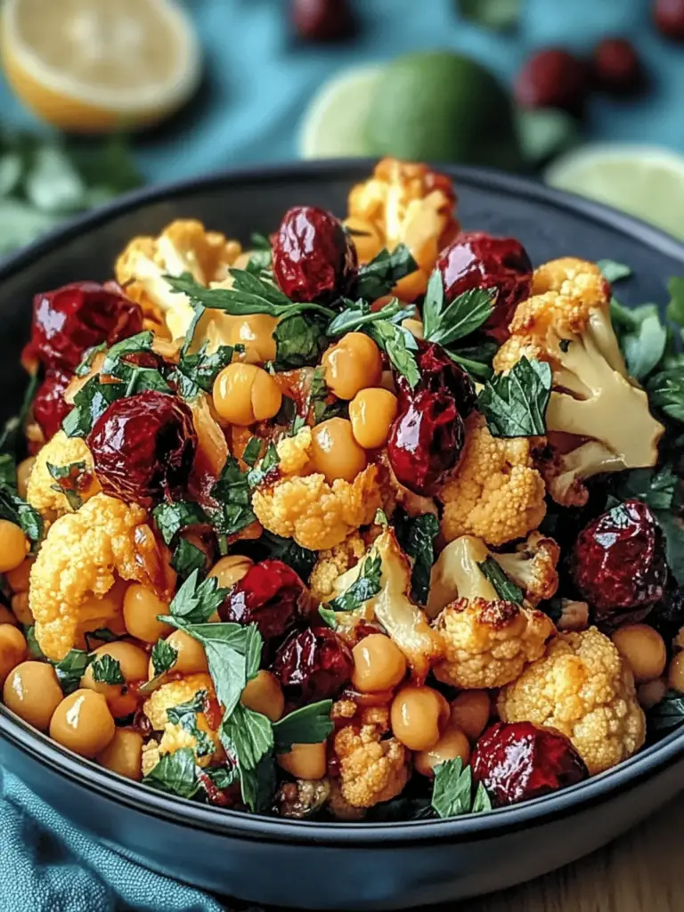 Spice cauliflower with chickpeas