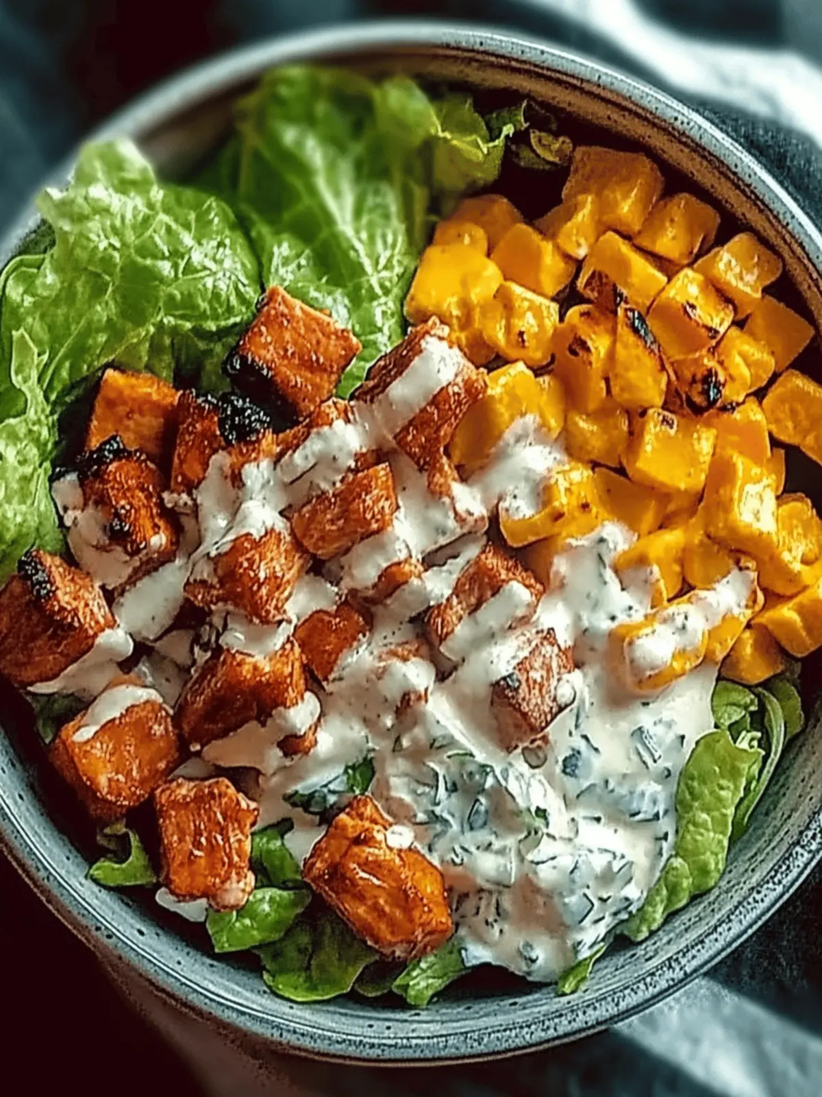 BBQ Hähnchen Zerkleinerter Salat