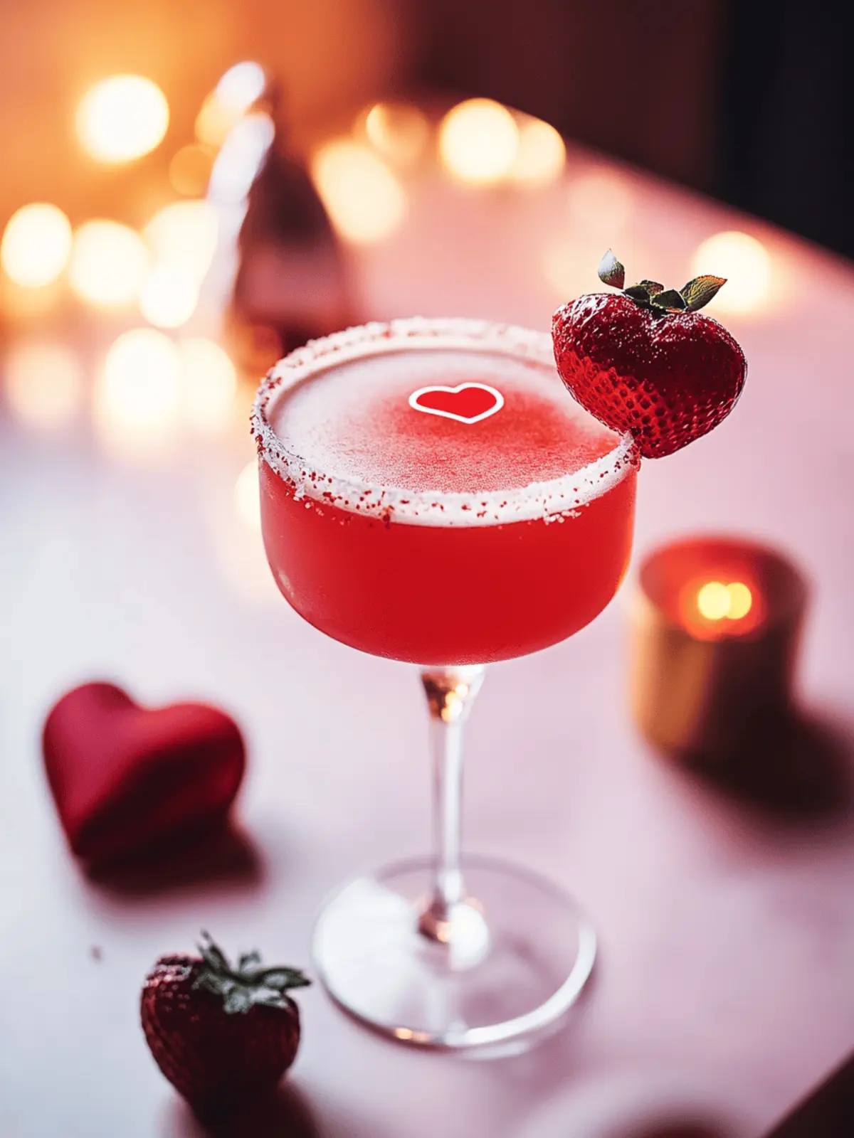 Ruby Red Valentinstags-Cocktail