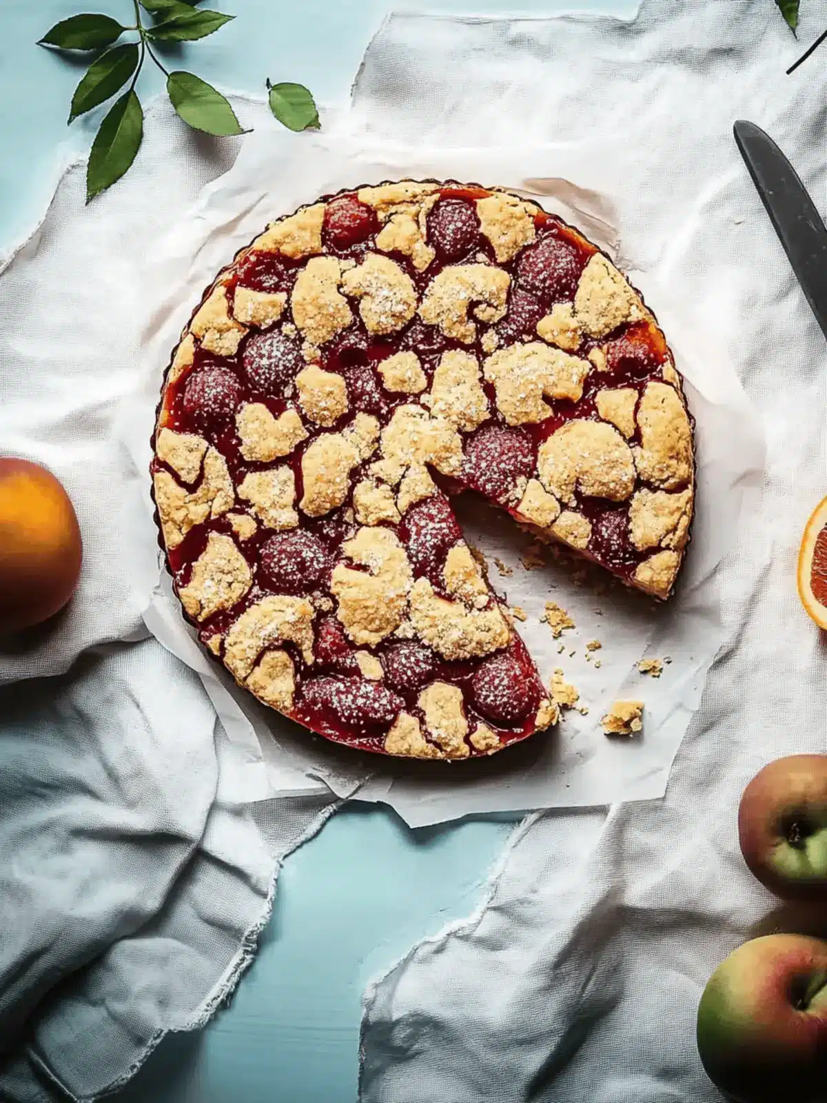 Zwetschgenkuchen mit Rührteig und Streuseln