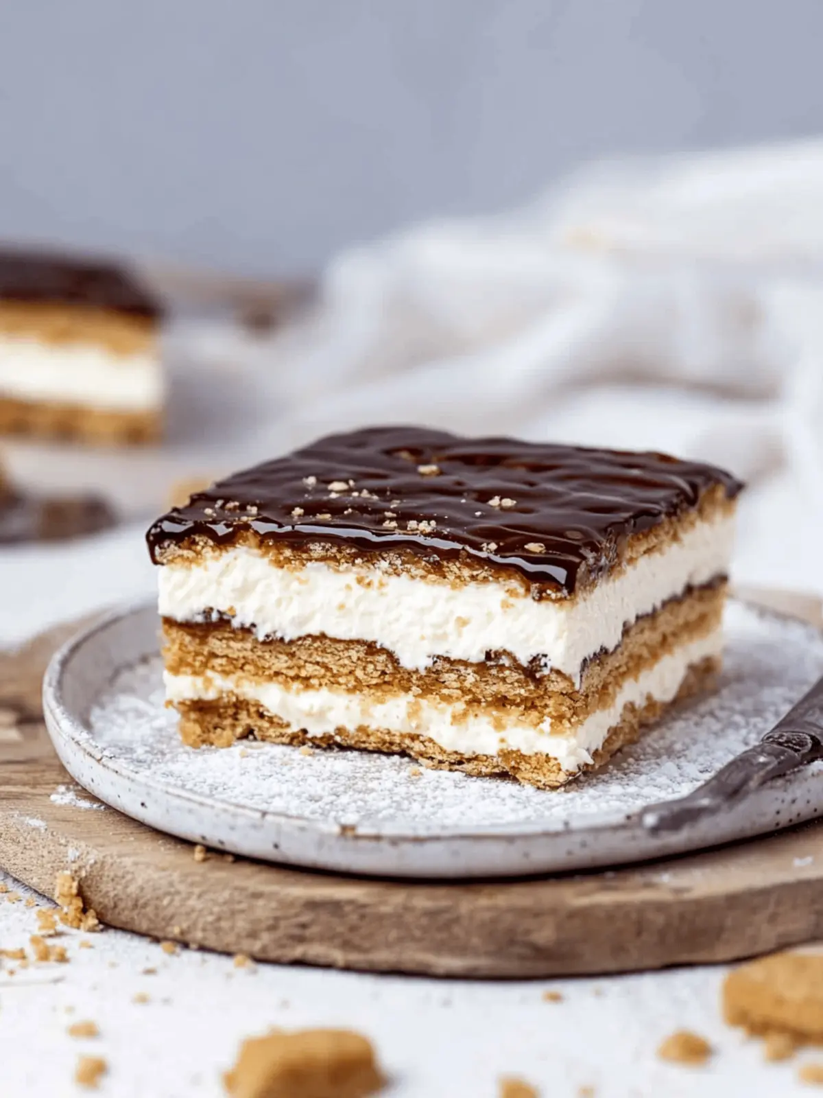 Butterkeks-Kuchen ohne Backen mit Milchmädchen-Karamell