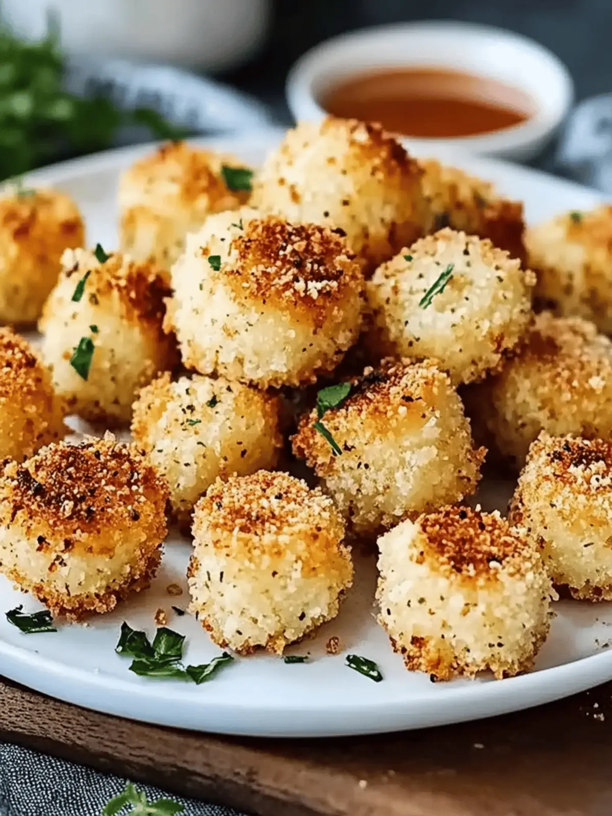 Knusprige Airfryer Knoblauch Parmesan Hähnchenbites