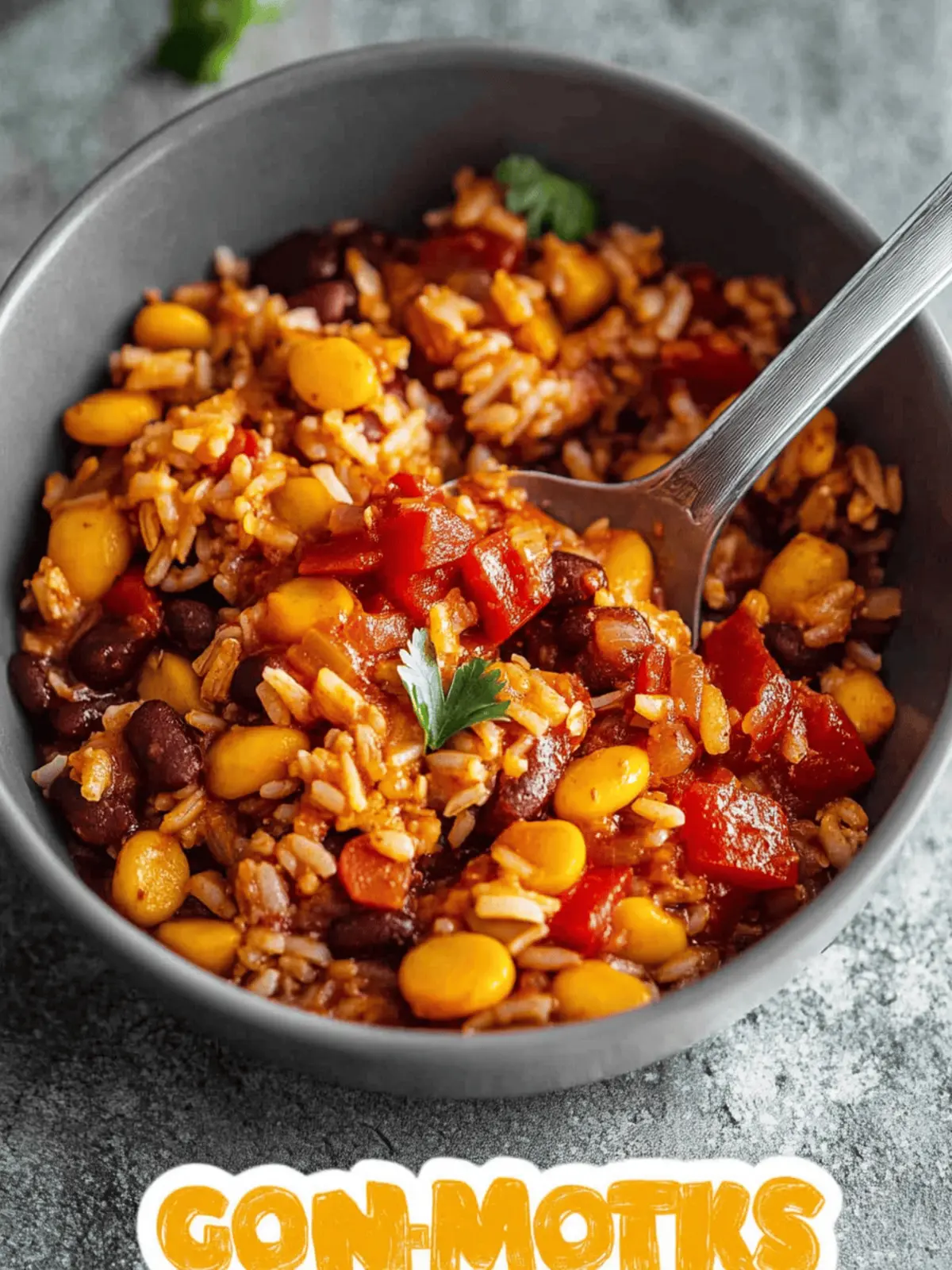 One-Pot-Reis mit Paprika, Bohnen und Mais