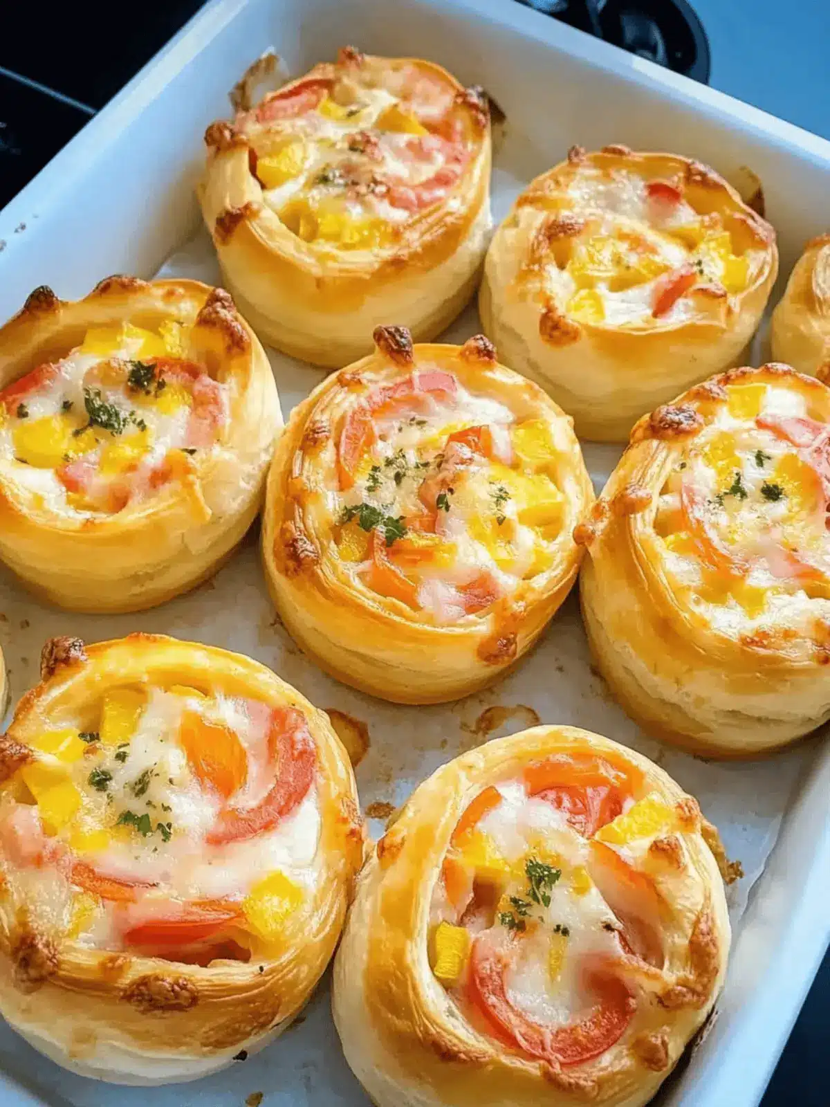 Breakfast rolls with scrambled eggs, cheese, and bacon