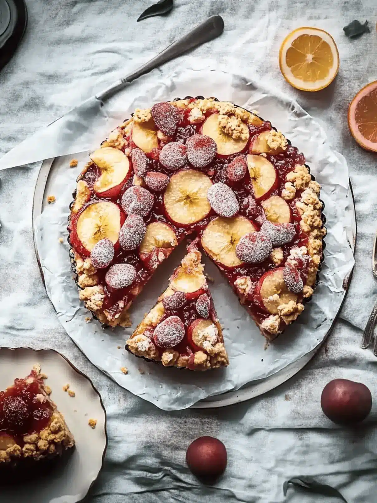 Zwetschgenkuchen mit Rührteig und Streuseln