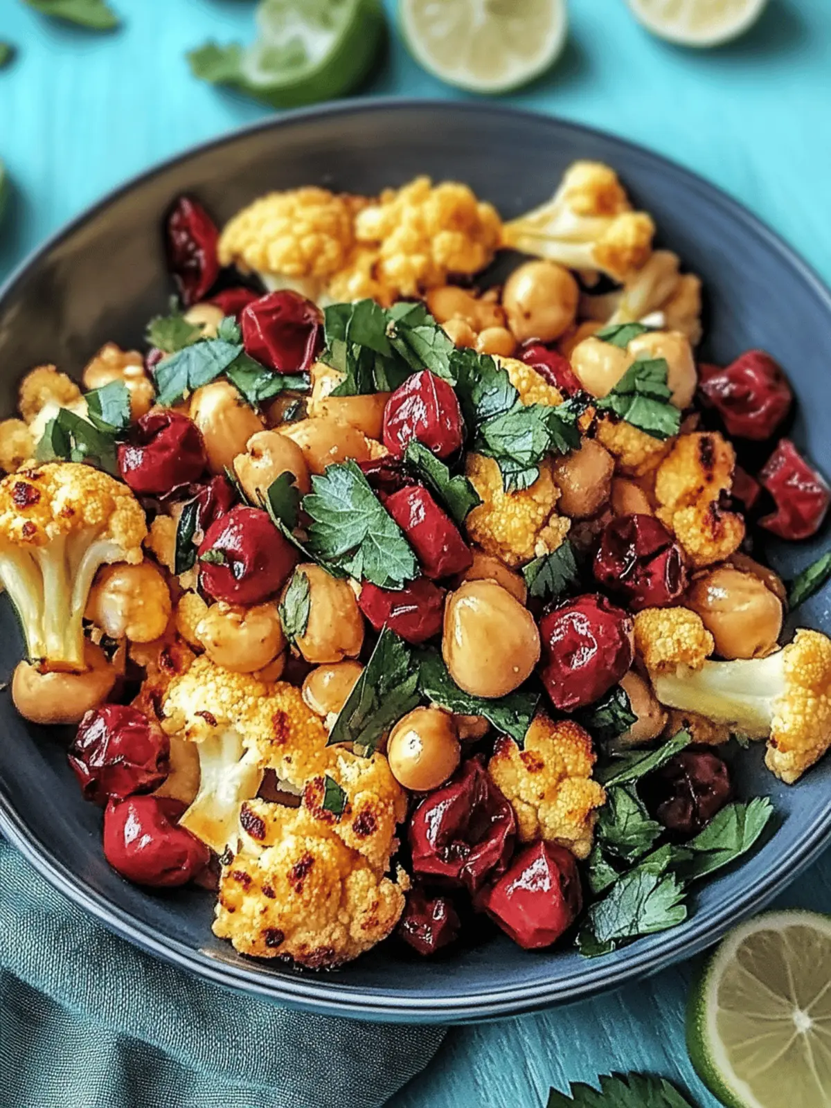 Spice cauliflower with chickpeas
