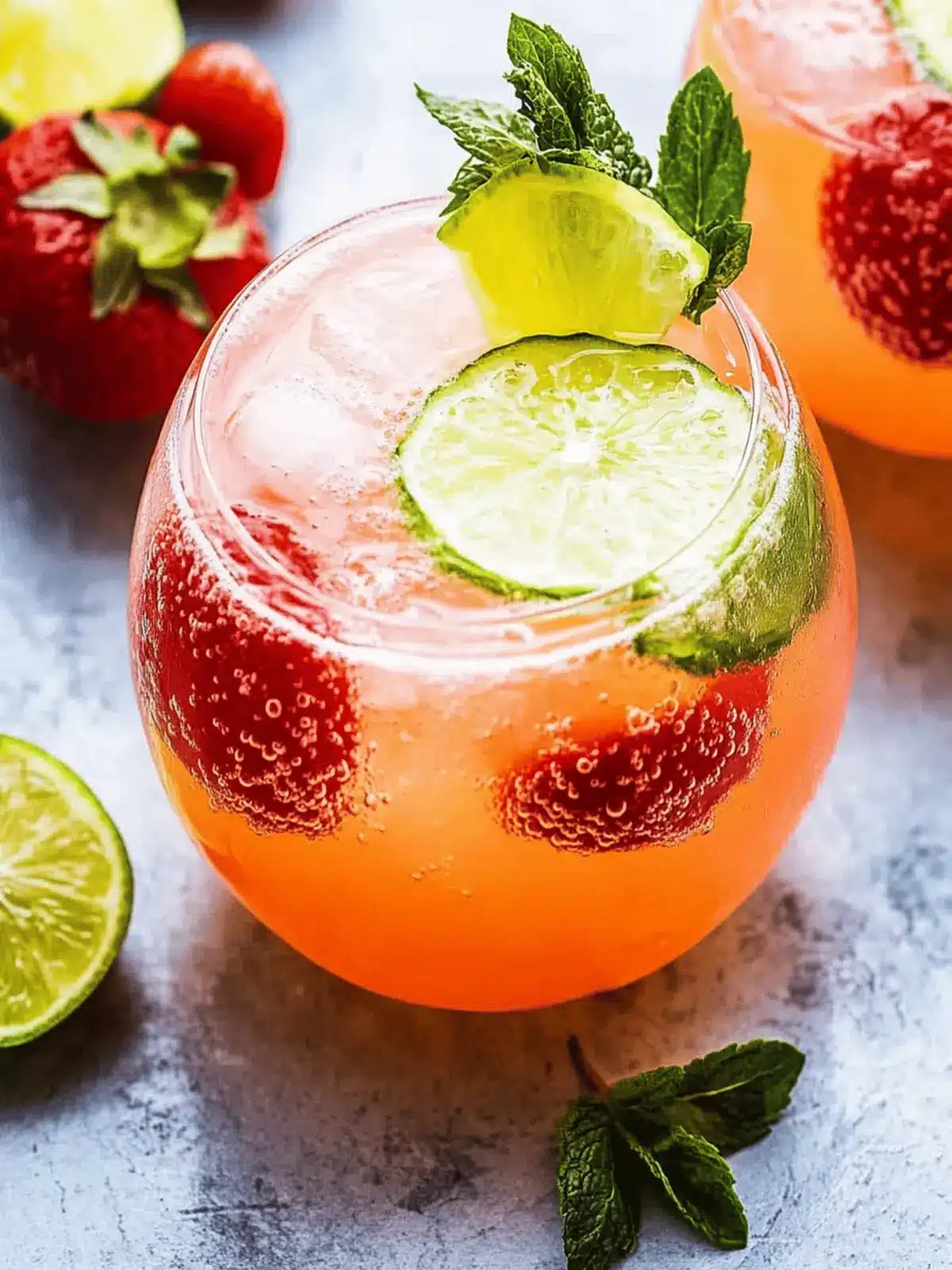 Erdbeer-Limetten-Wodka-Zerschmettern