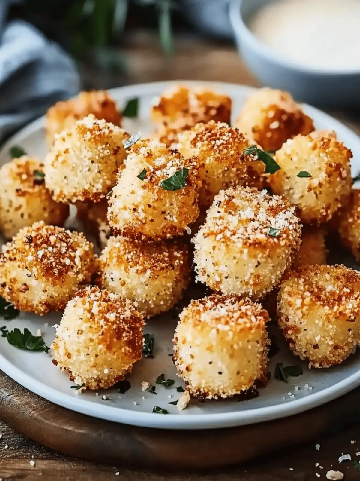 Knusprige Airfryer Knoblauch Parmesan Hähnchenbites