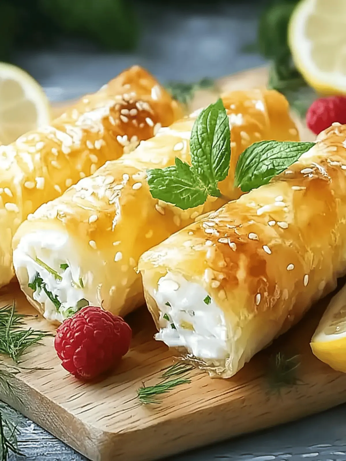 Ofen gebratene Feta-Röllchen Knusprig und Lecker Genießen